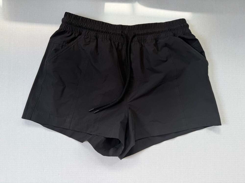 CALIA Women's Black Drawstring Athletic Woven Shorts Size M